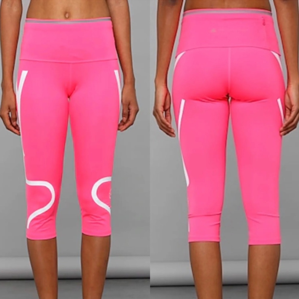 NEW Adidas x Stella McCartney TP3/4 TI P. Blue Women's Leggings Fuchsia Pink XXS